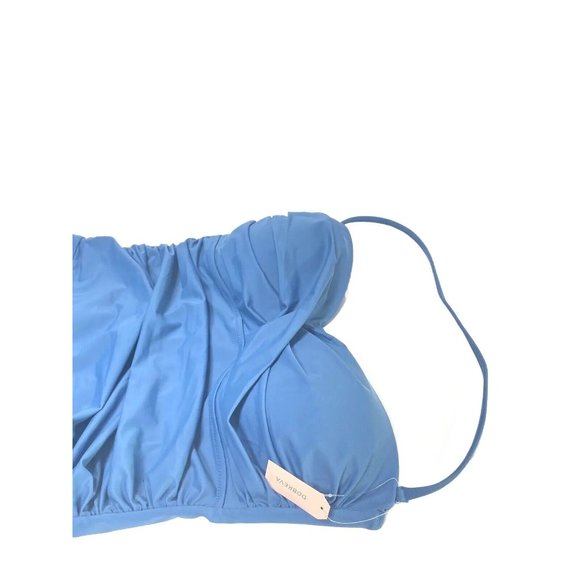 Petrol Blue Size 16 One Piece Bathing Suit Ruching 50s Retro Style, New - Picture 5 of 10